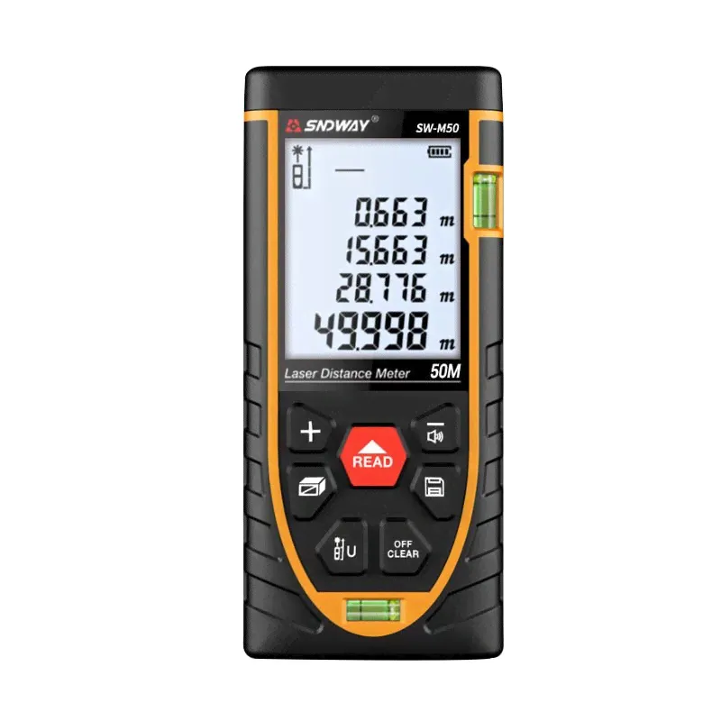 SNDWAY SW-M50 Laser Distance Meter Infrared Measuring Instrument, Distance: 50m-0